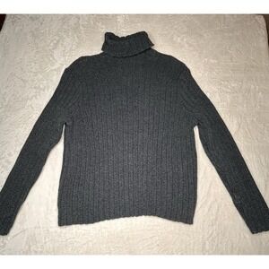 Polo Ralph Lauren‎ Ribbed Slate Blue Heavy Sweater Women's XL Turtleneck Cotton